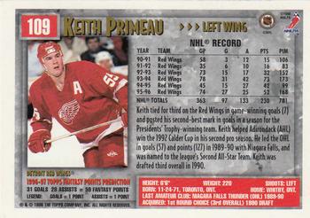 1996-97 Topps NHL Picks - O-Pee-Chee #109 Keith Primeau Back