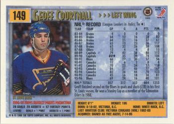 1996-97 Topps NHL Picks - O-Pee-Chee #149 Geoff Courtnall Back