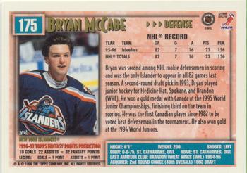 1996-97 Topps NHL Picks - O-Pee-Chee #175 Bryan McCabe Back