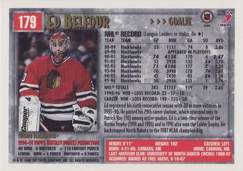 1996-97 Topps NHL Picks - O-Pee-Chee #179 Ed Belfour Back