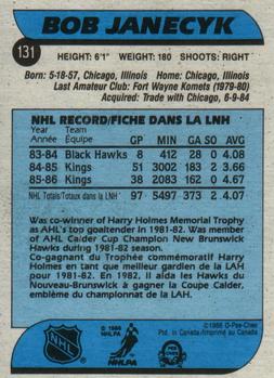 1986-87 O-Pee-Chee #131 Bob Janecyk Back
