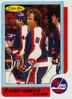 1986-87 O-Pee-Chee #144 Randy Carlyle Front