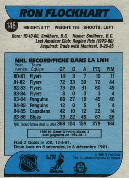 1986-87 O-Pee-Chee #146 Ron Flockhart Back