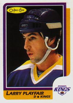 1986-87 O-Pee-Chee #195 Larry Playfair Front