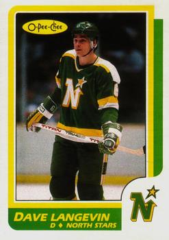 1986-87 O-Pee-Chee #218 Dave Langevin Front