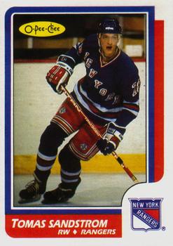 1986-87 O-Pee-Chee #230 Tomas Sandstrom Front