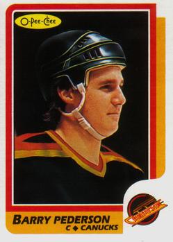 1986-87 O-Pee-Chee #34 Barry Pederson Front