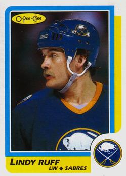 1986-87 O-Pee-Chee #4 Lindy Ruff Front
