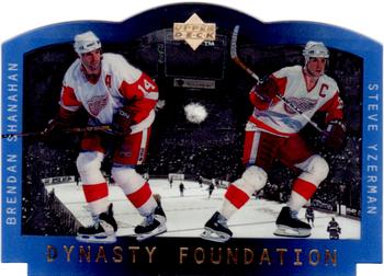 1996-97 Upper Deck Ice - Stanley Cup Foundation Dynasty #S2 Brendan Shanahan / Steve Yzerman Front