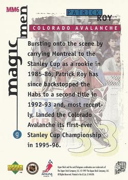 1997-98 Collector's Choice - Magic Men #MM6 Patrick Roy Back