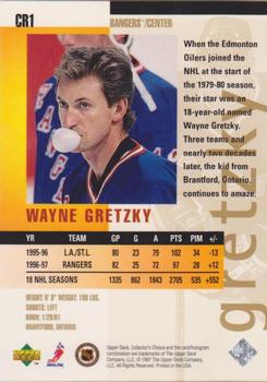 1997-98 Collector's Choice - You Crash the Game Exchange #CR1 Wayne Gretzky Back