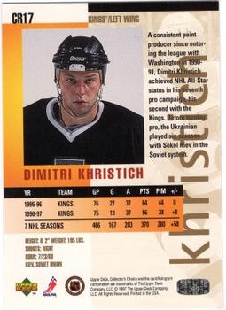 1997-98 Collector's Choice - You Crash the Game Exchange #CR17 Dimitri Khristich Back