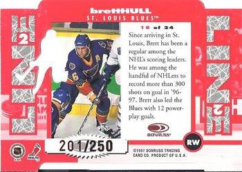 1997-98 Donruss - Line 2 Line Die Cut #18 Brett Hull Back