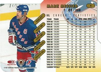 1997-98 Donruss - Press Proof Gold #4 Mark Messier Back