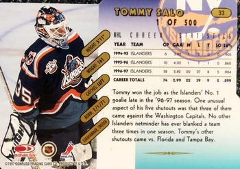 1997-98 Donruss - Press Proof Gold #33 Tommy Salo Back