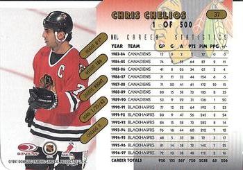 1997-98 Donruss - Press Proof Gold #37 Chris Chelios Back