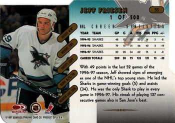 1997-98 Donruss - Press Proof Gold #55 Jeff Friesen Back