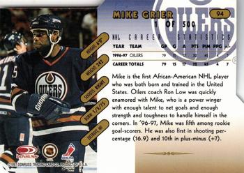 1997-98 Donruss - Press Proof Gold #94 Mike Grier Back
