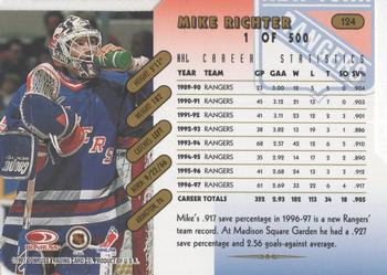 1997-98 Donruss - Press Proof Gold #124 Mike Richter Back