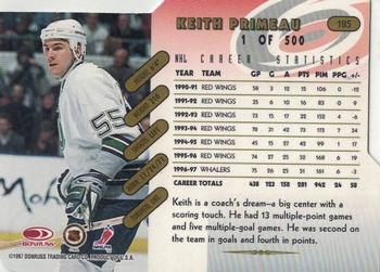 1997-98 Donruss - Press Proof Gold #185 Keith Primeau Back