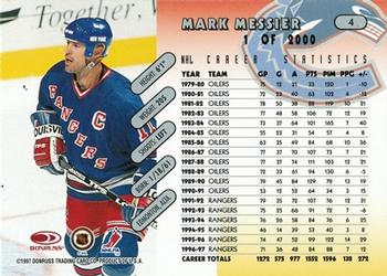 1997-98 Donruss - Press Proof Silver #4 Mark Messier Back