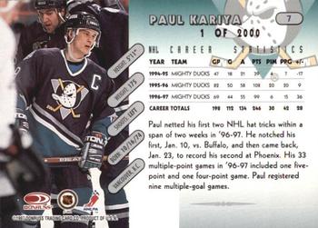 1997-98 Donruss - Press Proof Silver #7 Paul Kariya Back
