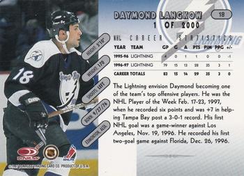 1997-98 Donruss - Press Proof Silver #18 Daymond Langkow Back