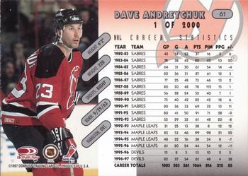 1997-98 Donruss - Press Proof Silver #61 Dave Andreychuk Back