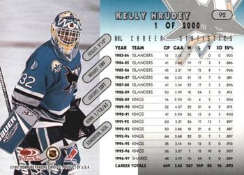 1997-98 Donruss - Press Proof Silver #92 Kelly Hrudey Back