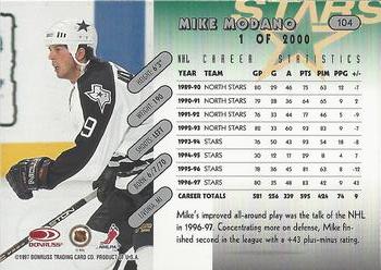 1997-98 Donruss - Press Proof Silver #104 Mike Modano Back