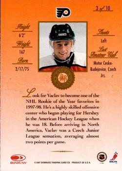 1997-98 Donruss - Rated Rookies Medalist #3 Vaclav Prospal Back