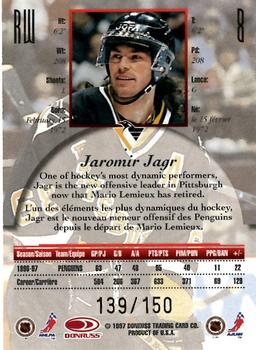 1997-98 Donruss Canadian Ice - Dominion Series #8 Jaromir Jagr Back