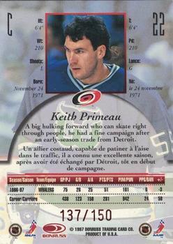 1997-98 Donruss Canadian Ice - Dominion Series #22 Keith Primeau Back