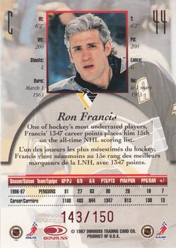 1997-98 Donruss Canadian Ice - Dominion Series #44 Ron Francis Back