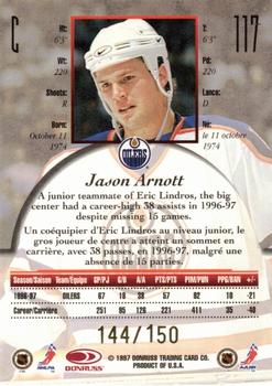 1997-98 Donruss Canadian Ice - Dominion Series #117 Jason Arnott Back