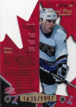 1997-98 Donruss Canadian Ice - National Pride #7 Adam Oates Back