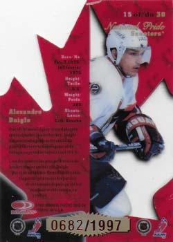 1997-98 Donruss Canadian Ice - National Pride #15 Alexandre Daigle Back