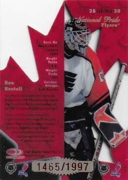 1997-98 Donruss Canadian Ice - National Pride #26 Ron Hextall Back