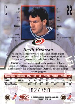 1997-98 Donruss Canadian Ice - Provincial Series #22 Keith Primeau Back