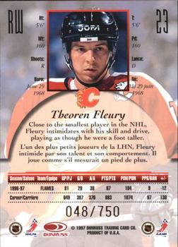 1997-98 Donruss Canadian Ice - Provincial Series #23 Theoren Fleury Back