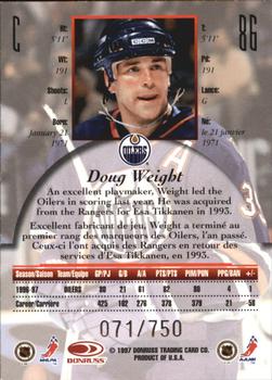 1997-98 Donruss Canadian Ice - Provincial Series #86 Doug Weight Back