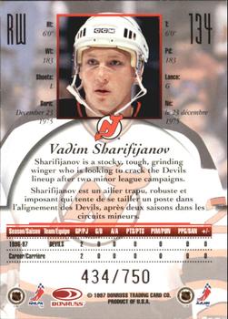 1997-98 Donruss Canadian Ice - Provincial Series #134 Vadim Sharifijanov Back