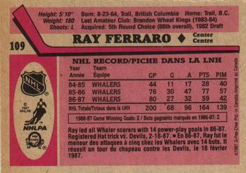 1987-88 O-Pee-Chee #109 Ray Ferraro Back