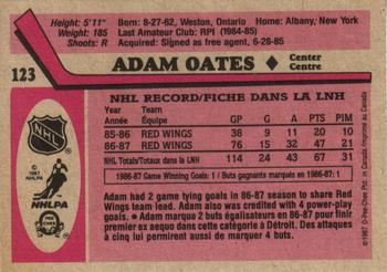 1987-88 O-Pee-Chee #123 Adam Oates Back