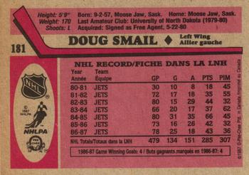 1987-88 O-Pee-Chee #181 Doug Smail Back
