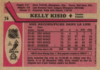 1987-88 O-Pee-Chee #76 Kelly Kisio Back
