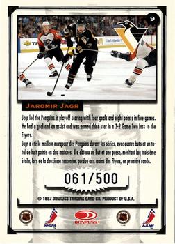 1997-98 Donruss Canadian Ice - Stanley Cup Scrapbook Framed #9 Jaromir Jagr Back