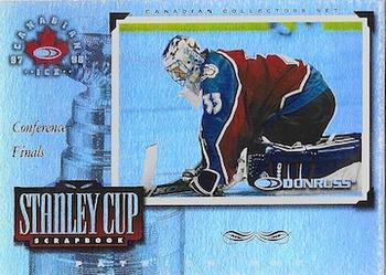 1997-98 Donruss Canadian Ice - Stanley Cup Scrapbook Framed #27 Patrick Roy Front