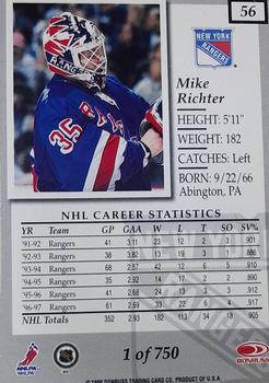 1997-98 Donruss Elite - Aspirations #56 Mike Richter Back