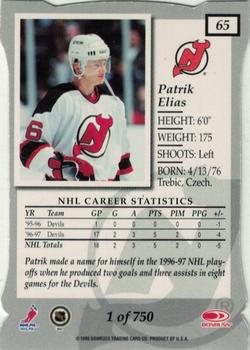 1997-98 Donruss Elite - Aspirations #65 Patrik Elias Back
